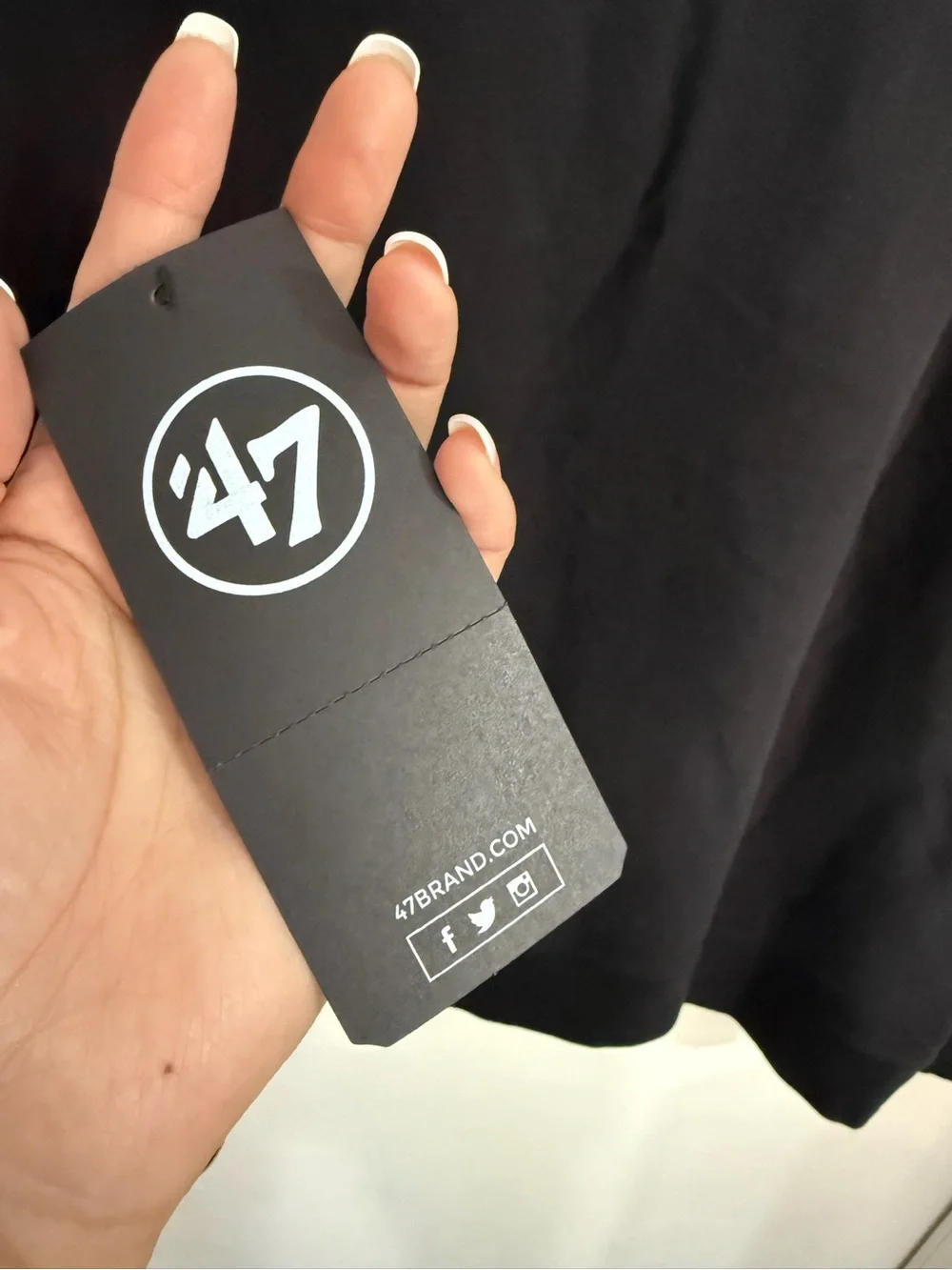 47 Black Crewneck with White 